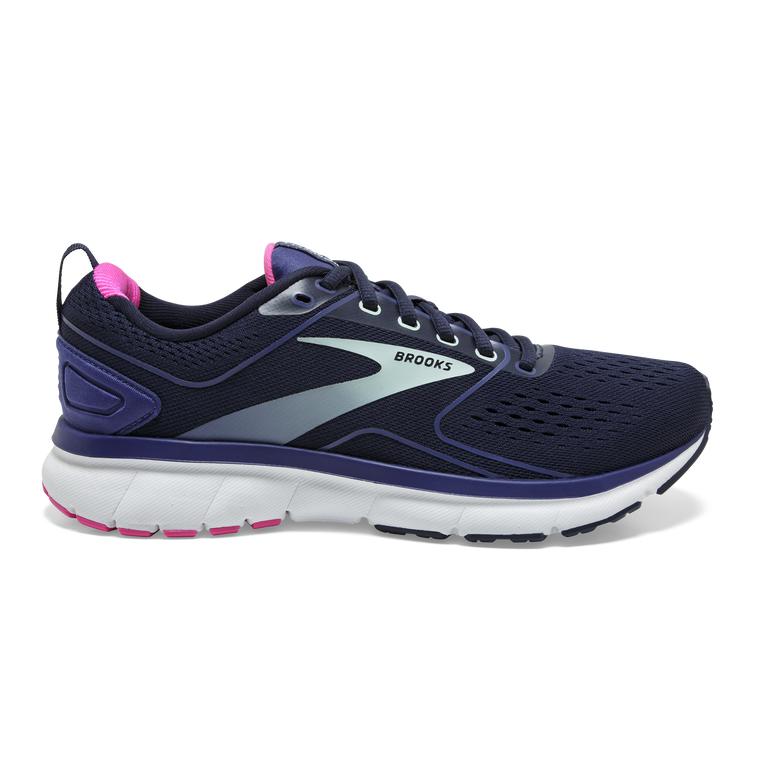 Brooks Transmit 3 Road Running Shoes - Women's - Navy Blue/Peacoat/Yucca (38170-YNZR)